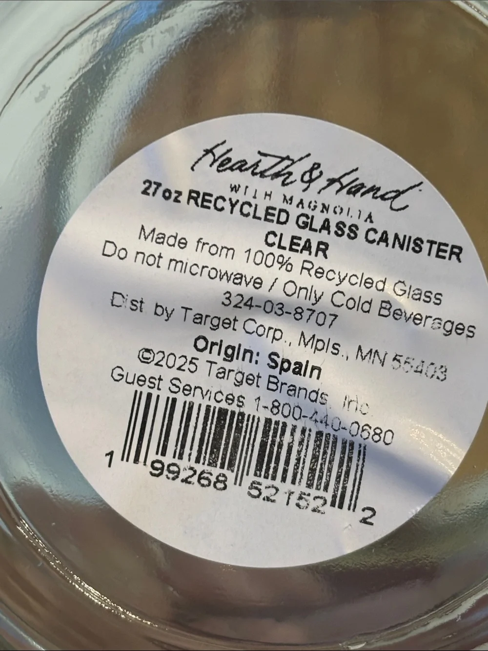 Hearth & Hand 27 oz. Glass Canister